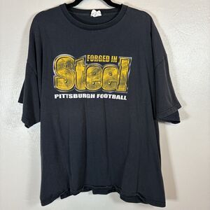 Vintage Pittsburgh Steelers Forged In Steel NFL T-Shirt Men's XXL
